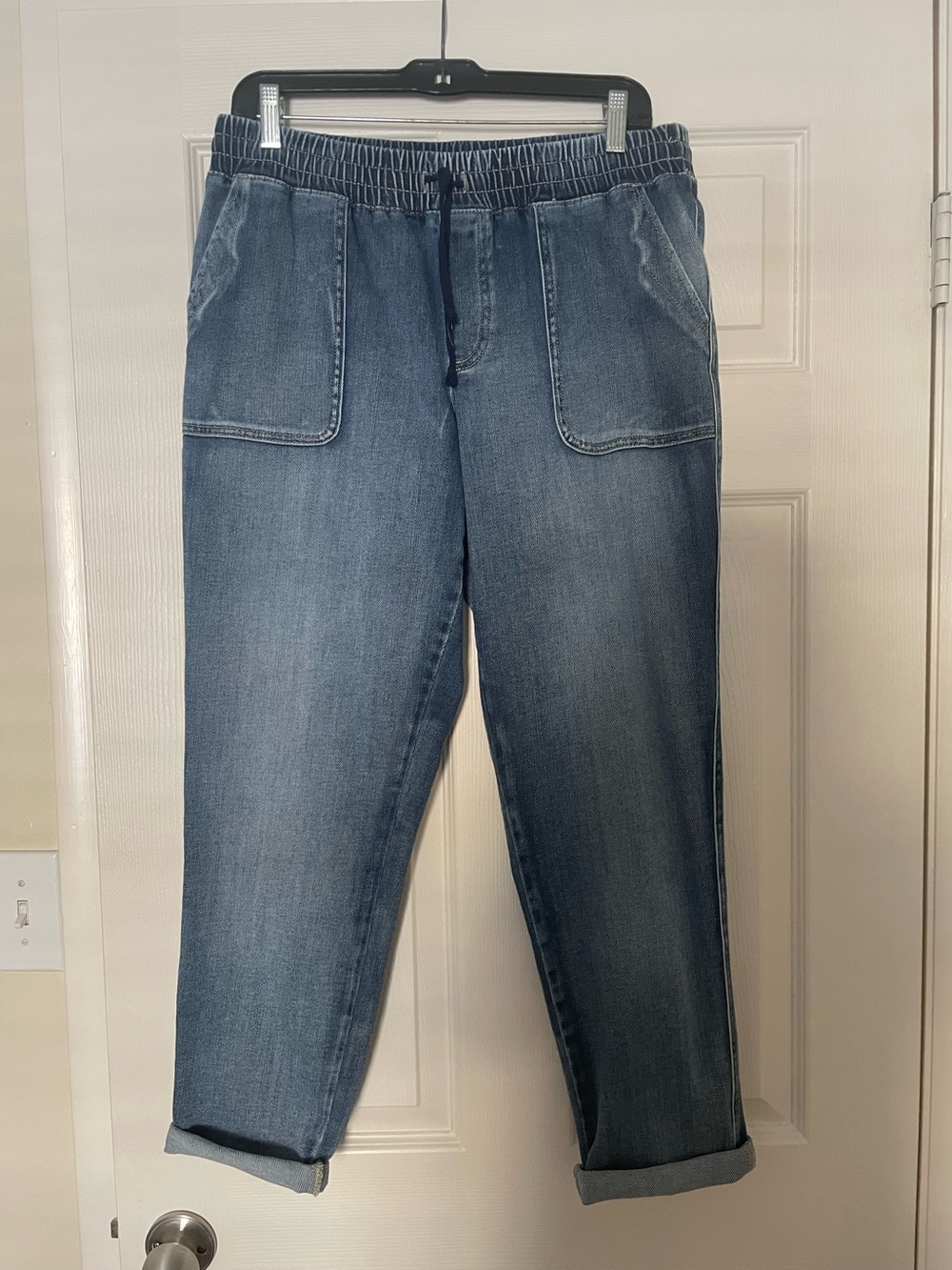 Maurices Men's Washed Blue Relaxed Denim Joggers